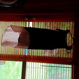 Medium Mud Pie high low cover up /dress black and tan